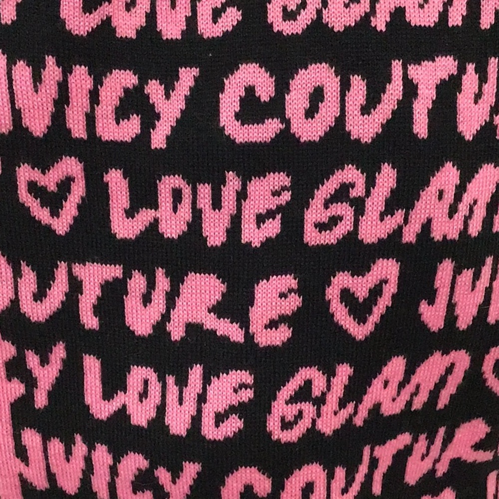 Juicy Couture 68” Black Label, Graffiti Logo, Winter Scarf - Picture 3 of 5